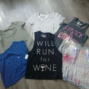 woman junior Lot of 6 tops xs